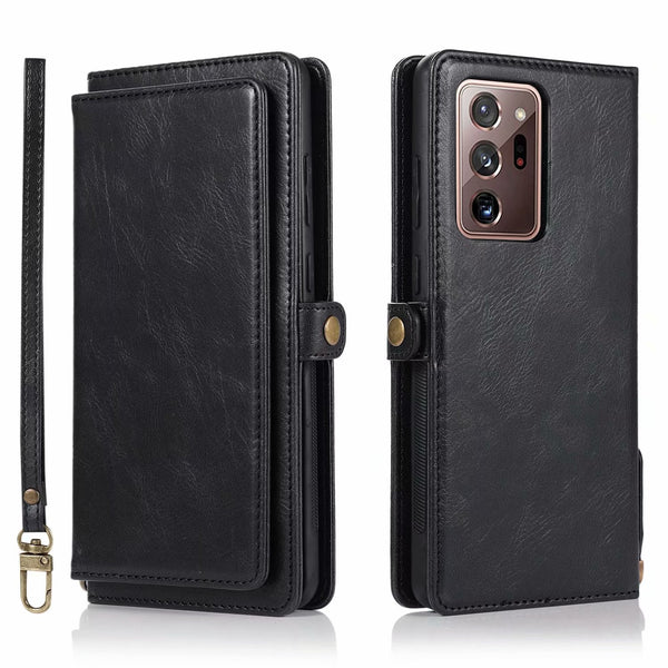 Funda Magnética Galaxy S21 Patrón Crazy Horse con Cierre de Hebilla