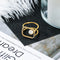 Design Ring Micro-Set Zircon Hollow Square Pearl Ring B