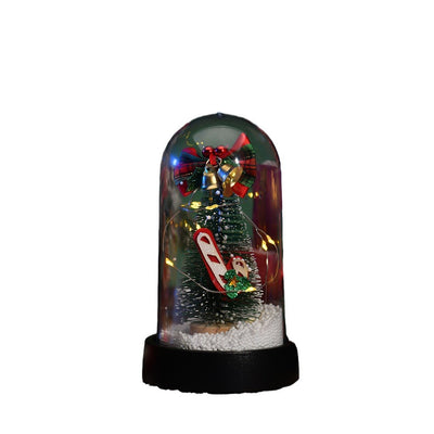 Árbol de Navidad LED con Pantalla de Cristal y Flores Decorativas - Image 5