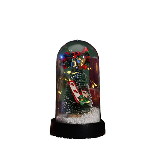 Árbol de Navidad LED con Pantalla de Cristal y Flores Decorativas - Image 5