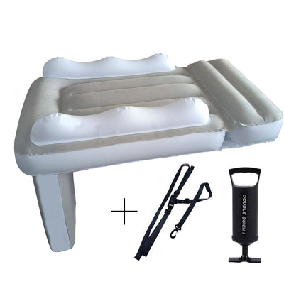 Colchón Inflable para Auto con Respaldo Plegable - Almohada de Aire Acolchada para Viajes - Image 13