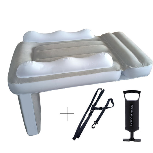 Colchón Inflable para Auto con Respaldo Plegable - Almohada de Aire Acolchada para Viajes - Image 13