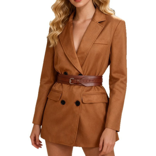 Blazer de Ante Aterciopelado para Mujer - Chaqueta Elegante de Temperamento - Image 8