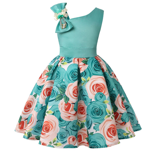 Vestido Estampado de Rosas con Hombros Caídos - Image 19
