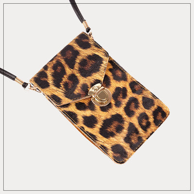 Bolso Retro para Celular con Estampado de Leopardo - Image 3