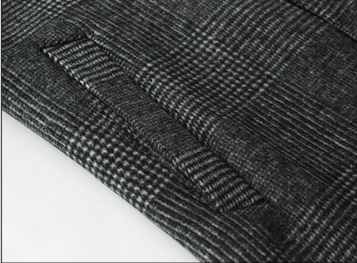 Abrigo de Lana Reversible a Cuadros para Hombre - Image 13