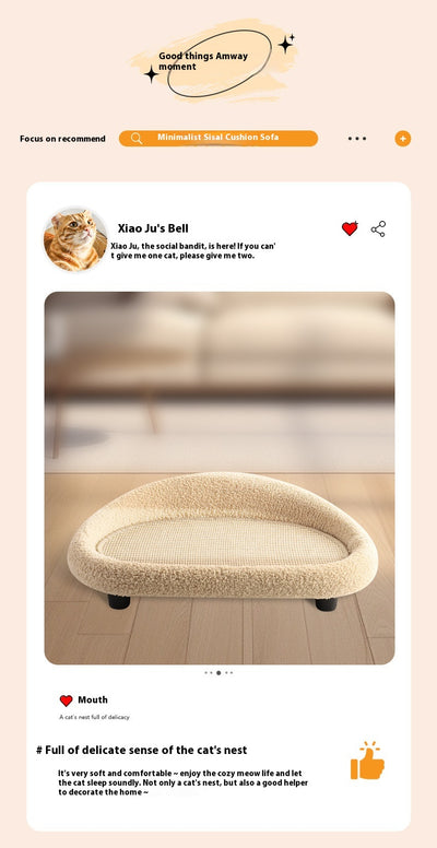 Sofá Rascador para Gatos con Sisal Integrado y Control de Caspa - Image 8