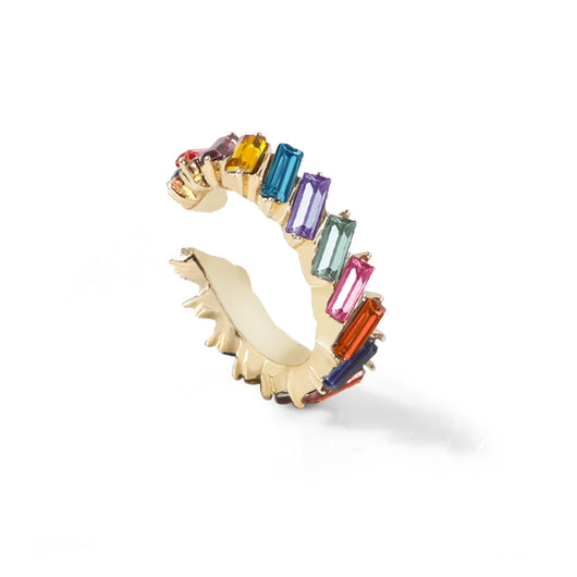 Aretes en Forma de C con Cristales Multicolores - Image 30