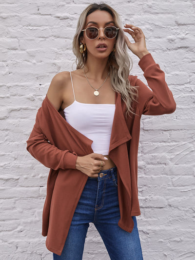 Cardigan Largo de Manga Larga para Mujer - Elegancia Versátil - Image 13