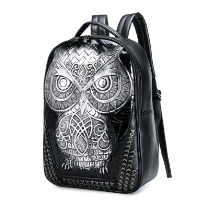 Mochila Deportiva Escolar con Diseño 3D de Búho - Bolsa para Computadora