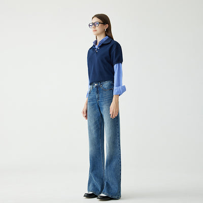 Jeans Rectos Cintura Alta Mujer Otoño Stretch - Image 4