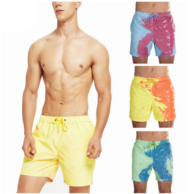 Shorts de Baño Termocromáticos para Hombre - Secado Rápido y Estilo Verano