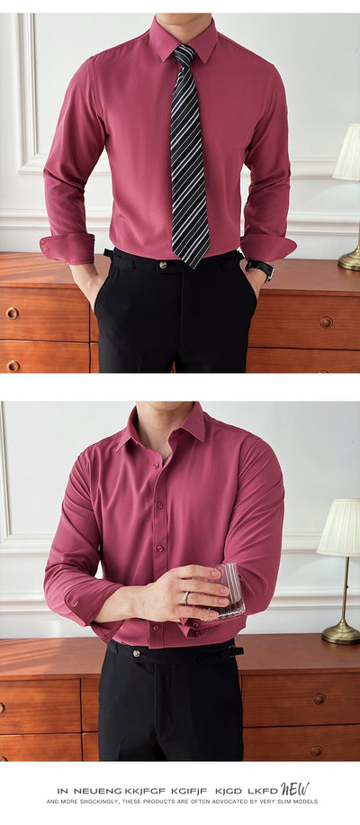 Camisa de Negocios Manga Larga Multicolor para Hombre - Image 13