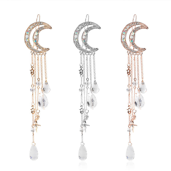 Clip para Cabello Pentagrama con Borla Luna