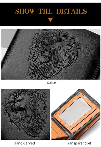 Billetera para Hombre con Patrón de León Grabado - Image 12