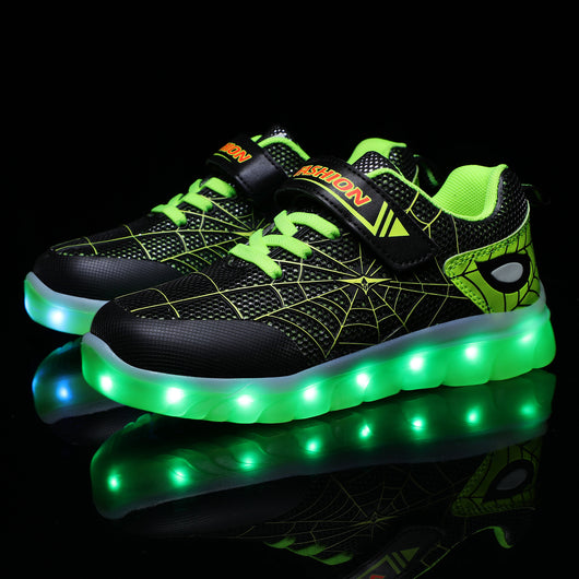 Zapatos LED con Carga USB para Niños - Luces Brillantes con Cierre de Velcro - Image 3