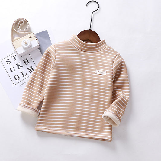 Polera Cuello Medio a Rayas - Prenda Única Ajustada