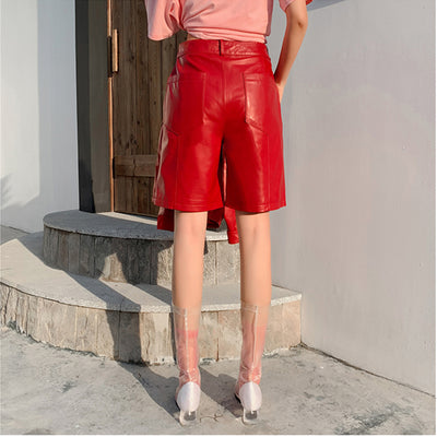 Pantalones de Cuero Ancho Cintura Alta - Image 10