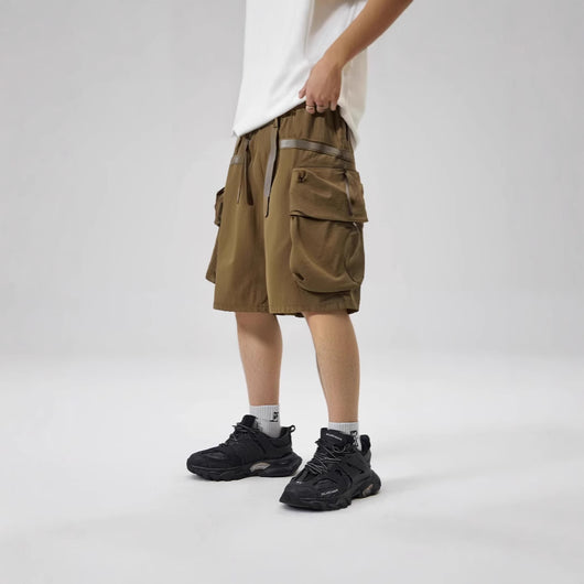 Pantalones Cortos Sueltos Japoneses con Bolsillos Grandes para Hombre - Image 4