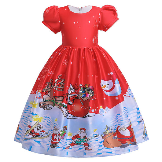 Vestido Largo Estampado Navideño - Image 10