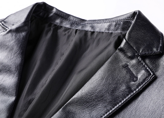 Chaqueta de Cuero PU Casual para Hombre Joven y Adulto - Image 6