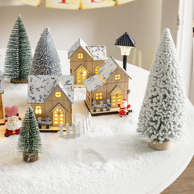 Adorno Navideño Cabaña Luminosa con Paisaje en Miniatura - Image 3