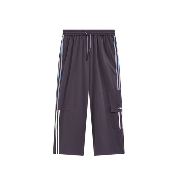 Pantalones Anchos con Rayas Laterales y Parches de Contraste - Estilo Retro Casual - Image 3