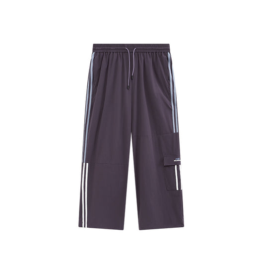 Pantalones Anchos con Rayas Laterales y Parches de Contraste - Estilo Retro Casual - Image 3