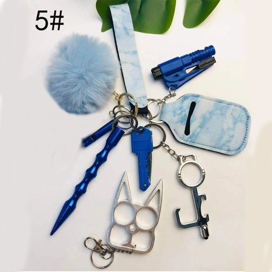 Llavero de Defensa Personal para Mujeres con Silbato y Desinfectante - Image 8