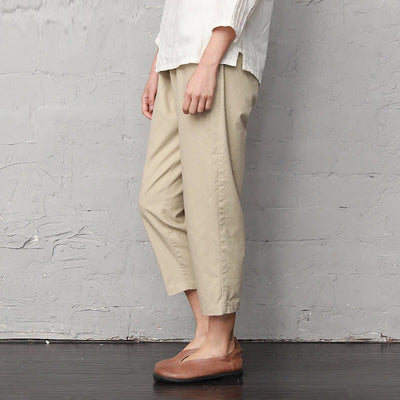 Pantalones Literarios Retro Slim Casual - Image 9