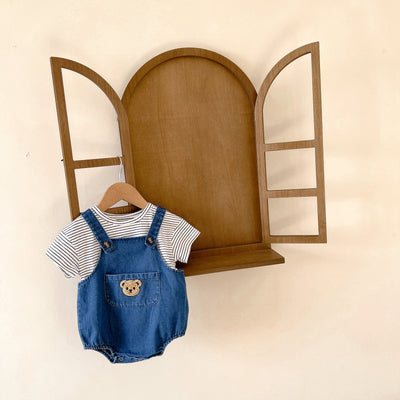 Shorts Infantiles Estilo Coreano con Tirantes para Niños - Image 4
