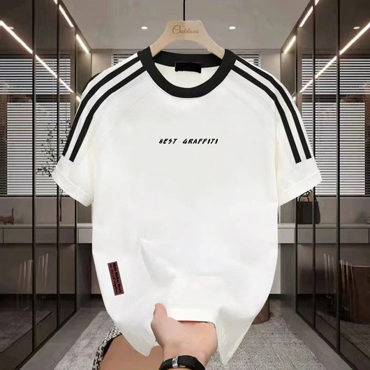 Camiseta Manga Corta de Algodón Pesado para Hombre - Verano - Image 6