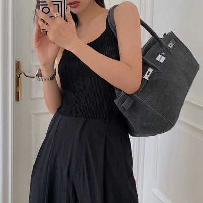 Bolsa Vintage de Tela Denim - Estilo Casual Desenfadado - Image 11