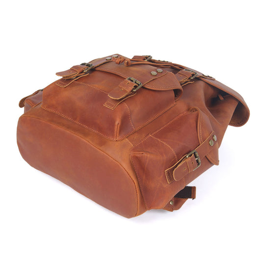 Mochila de Cuero Genuino Estilo Retro con Gran Capacidad para Hombre - Image 20