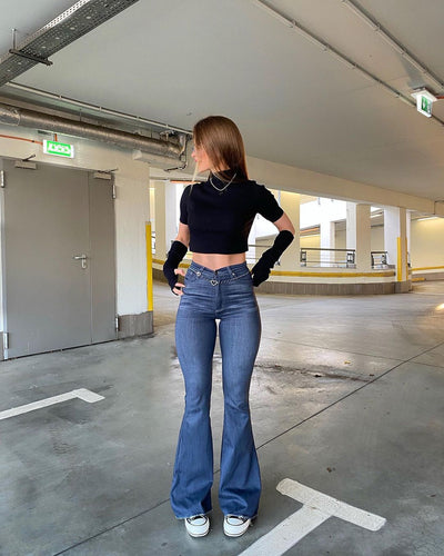 Pantalones Acampanados Retro Street para Mujer - Image 10