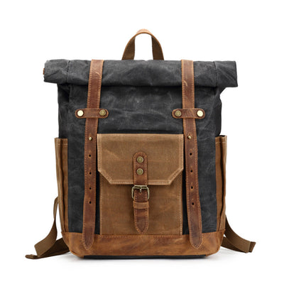 Bolsa Vintage de Cuero y Lona para Laptop - Estilo Profesional - Image 16