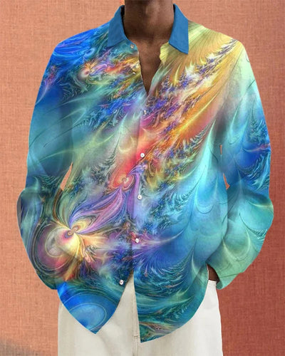 Camisa de Manga Larga con Estampado Degradado para Hombre - Image 15