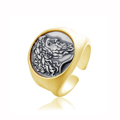 Anillo de Plata Esterlina con Moneda de Zeus - Diseño Versátil - Image 6