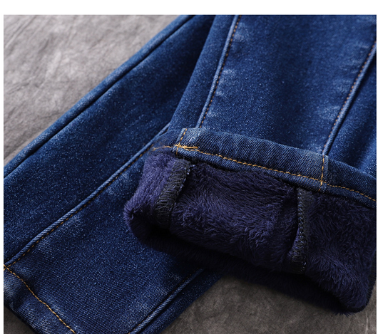 Pantalón Vaquero Slim Fit Talla Grande Mujer Terciopelo Grueso - Image 10