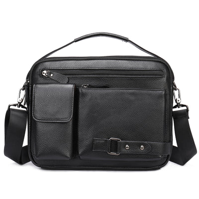 Bolsa Mensajera de Cuero Genuino con Acabado Encerado para Hombre - Image 4
