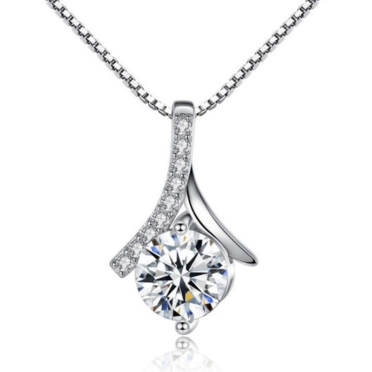 Collar de Plata S925 con Baño de Oro Blanco y Piedras de Moissanita - Image 6