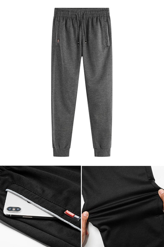 Pantalones de Sudadera Coreanos Slim Fit con Puños Ajustados para Invierno - Image 5