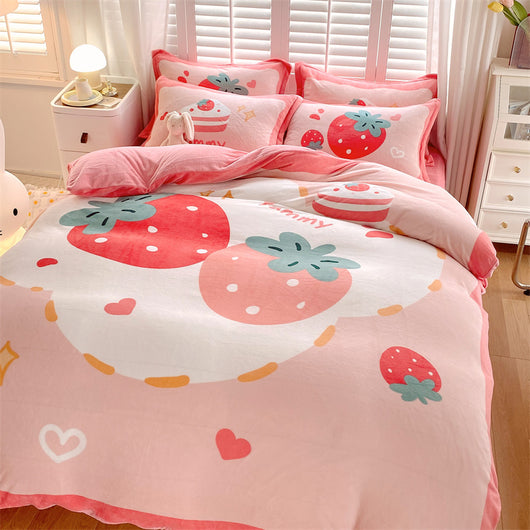 Juego de Cama Infantil de Terciopelo Suave con Diseño de Caricaturas - Image 34