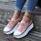 Zapatillas Planas Casual con Punta Redonda y Plataforma Gruesa