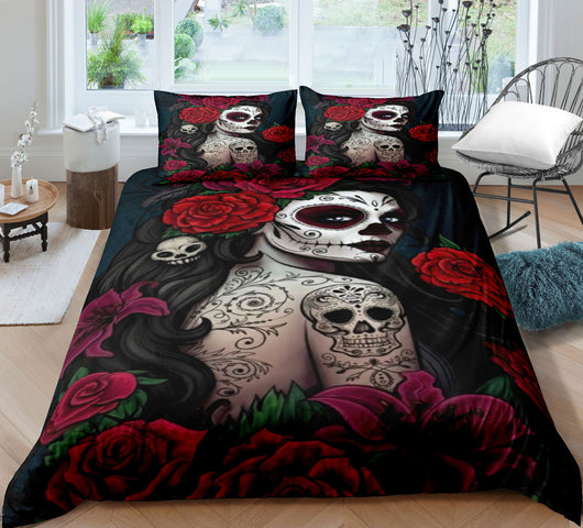 Juego de Cama Estampado 3D Calavera - Funda Nórdica, Sábana y Fundas de Almohada - Image 9