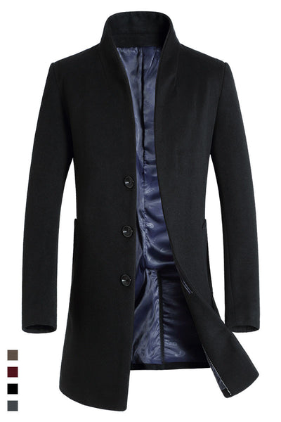 Abrigo de Lana de Corte Clásico para Hombre - Image 2