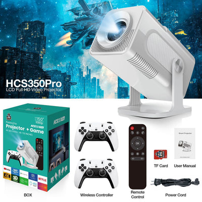 Consola de Juegos Android con Proyector 4K, WiFi y Control Inalámbrico