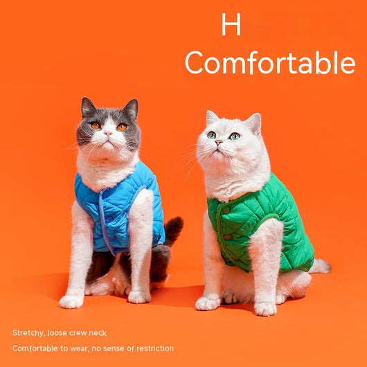 Chaleco de Polar Térmico para Gatos - Ropa de Abrigo Invierno
