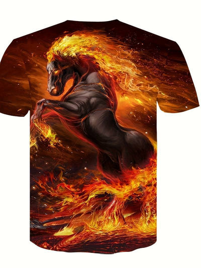 Camiseta Manga Corta con Impresión 3D para Hombre - Image 30