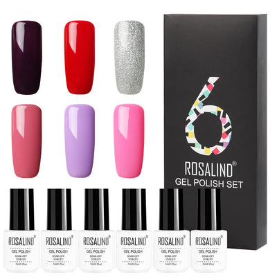 Set de 6 Esmaltes de Gel en Colores Sólidos - Caja Regalo Manicura Profesional - Image 5